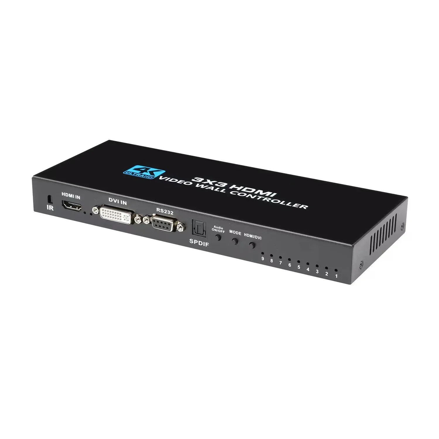 4K 3X3 Video Wall Controller DVI HDMI TV Video Wall Splicer Multi Screen Splicer