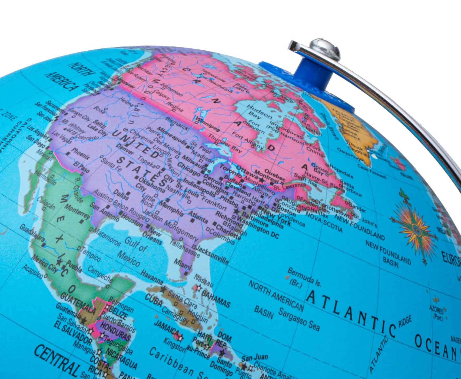 Replogle 8"/20cm Interactive Illuminated Political Globe with Chrome Base, Ri...