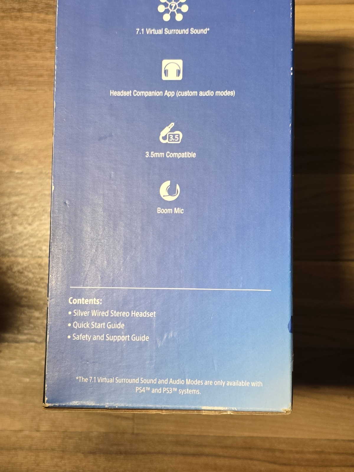 PlayStation Silver Wired Stereo Headset - *In Original Box* -- As Is