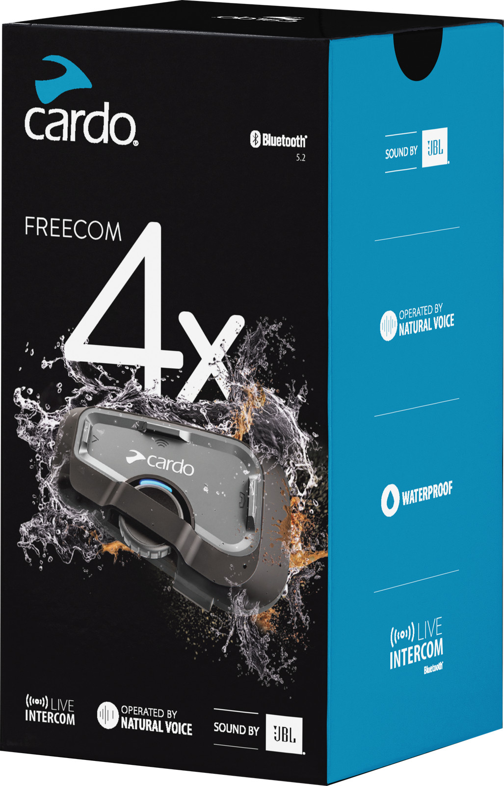 CARDO Freecom 4X Single Motorcycle Bluetooth Communication System FRC4X003