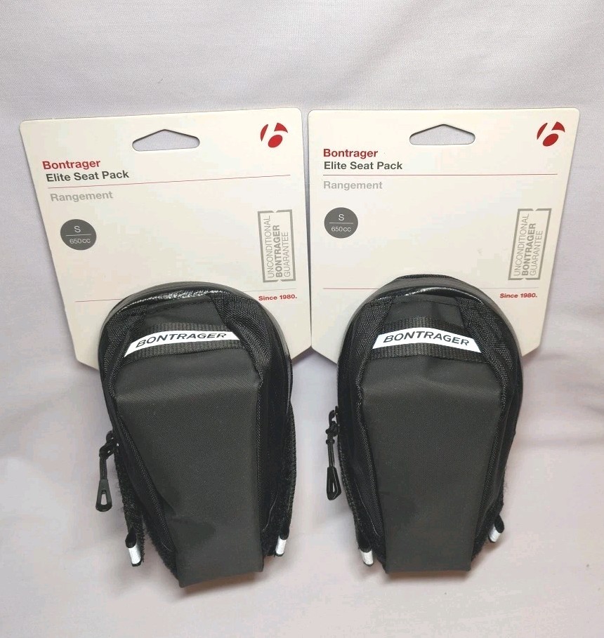 (2) Bontrager Elite Seat Pack Small Bike Saddle Storage Bag (650cc) 0.65L Cap.
