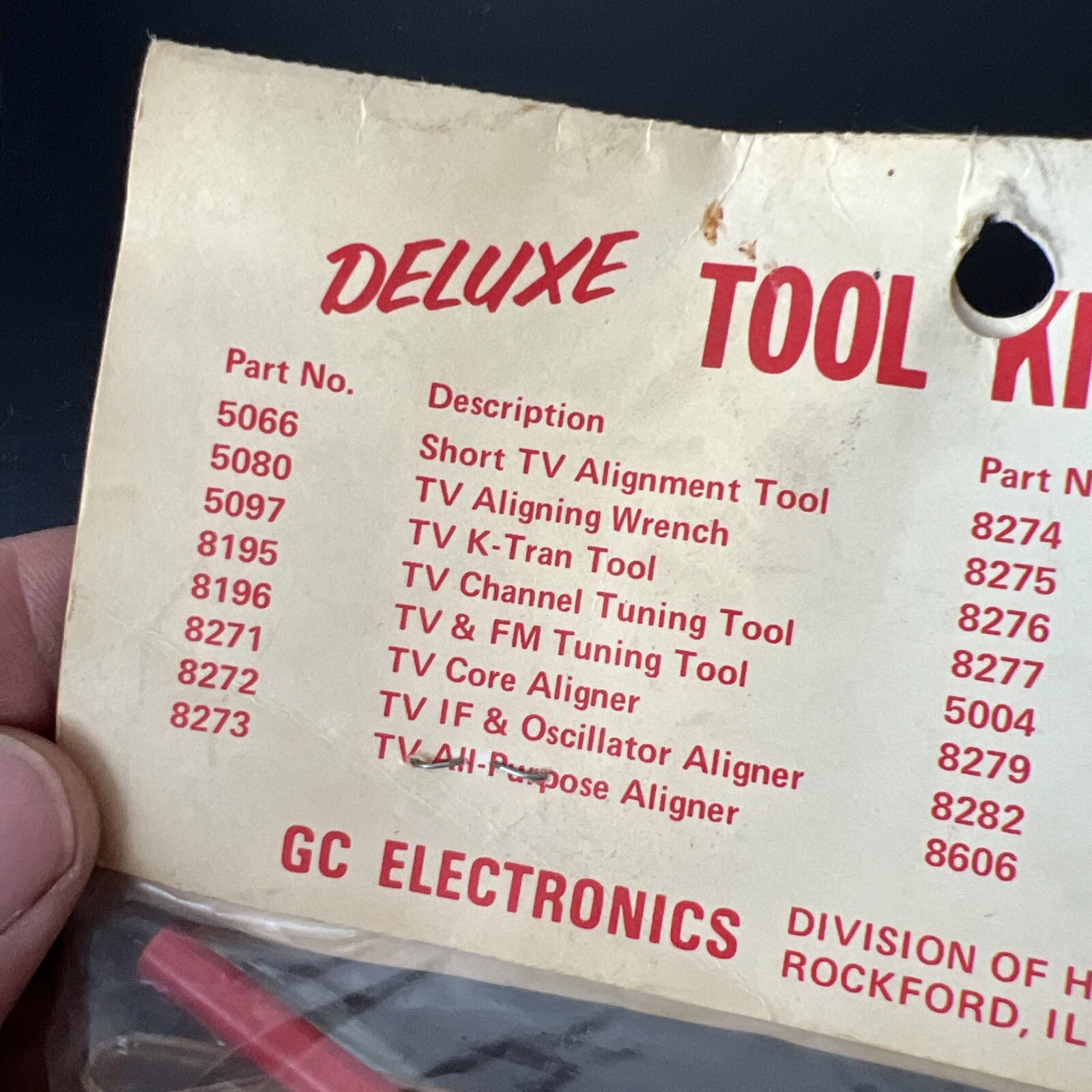 GC Electronics Standard TV Alignment Tool Kit Vintage New Sealed
