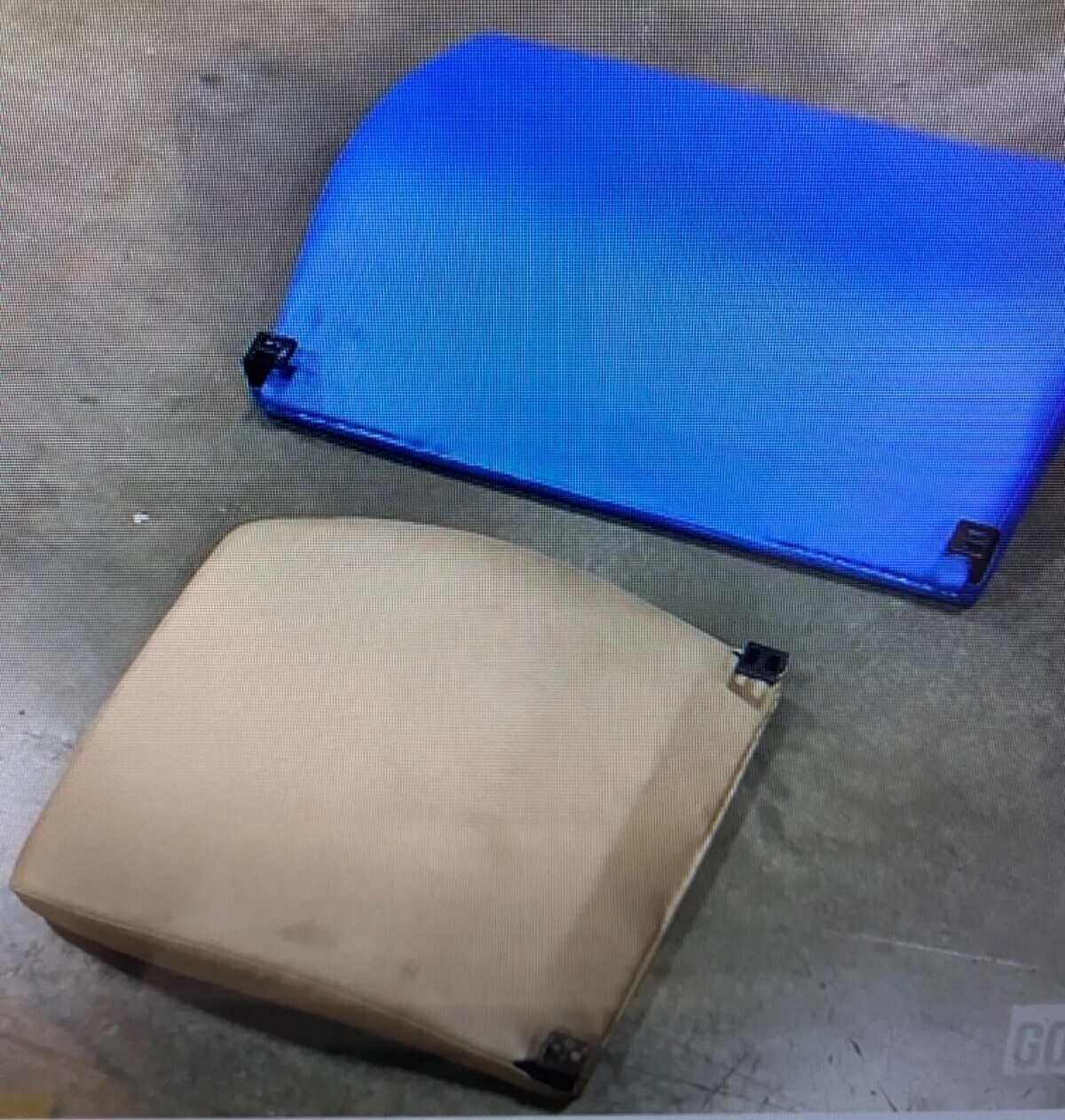 Assorted Upholstered Chair Component. new .  Blue size : 30 x20 . brown 22x21