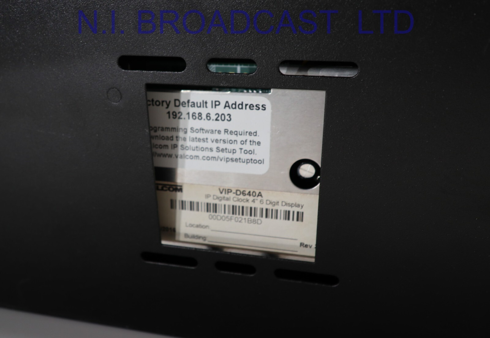 Valcom vip-d640a IP 4" 6 digital clock  (64cm wide)