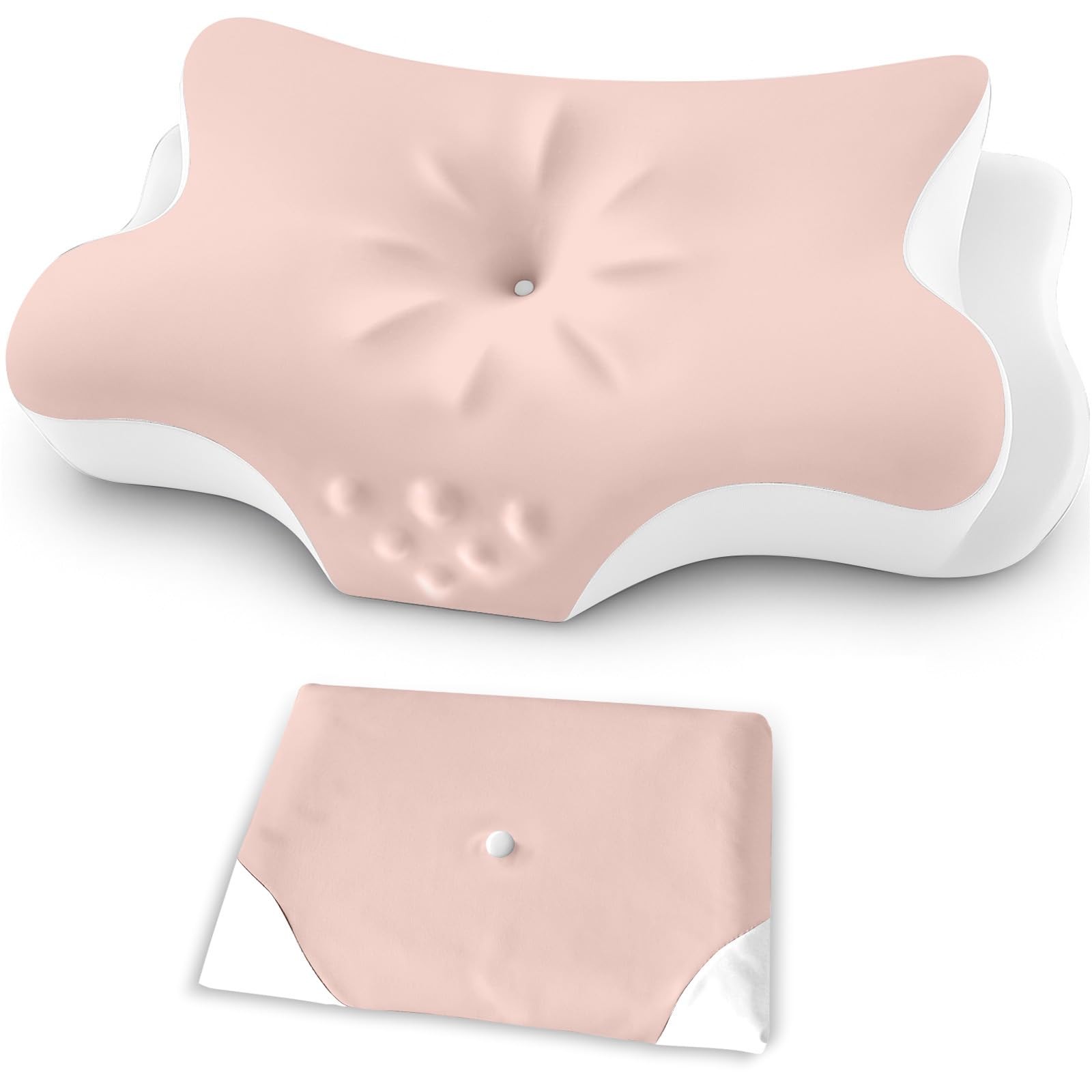 VJASD 1 Pack Cooling Breathable Contour Cervical Neck Pillowcase with Zipper,...