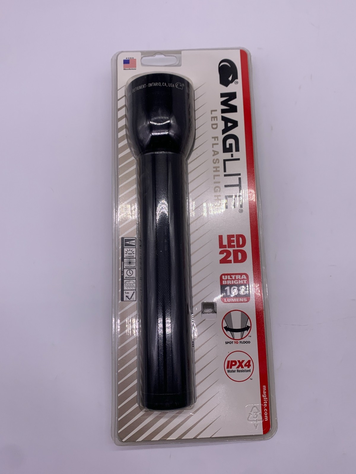 Mag-Lite Mag-Tac LED Flashlight Black 168 Lumens - NEW Sealed