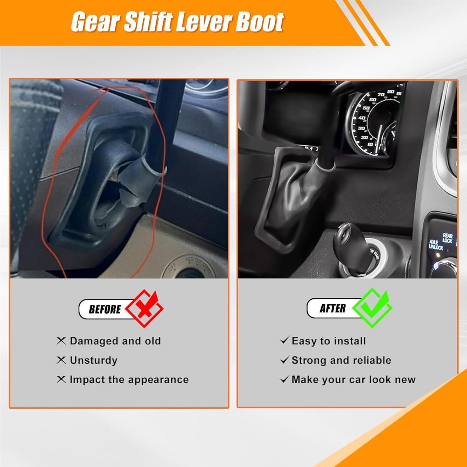 68400287AA Gear Shift Lever Boot Replacement For Ram Pickup Truck 1500-3500