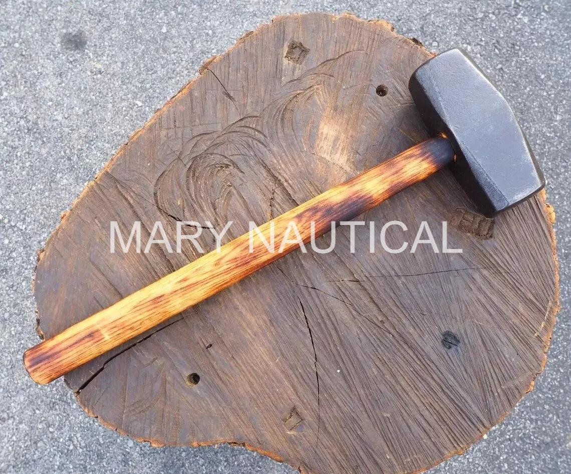 Stout 5lb Striker's "FORGING" Hammer Blacksmith Anvil Iron Knife Vintage
