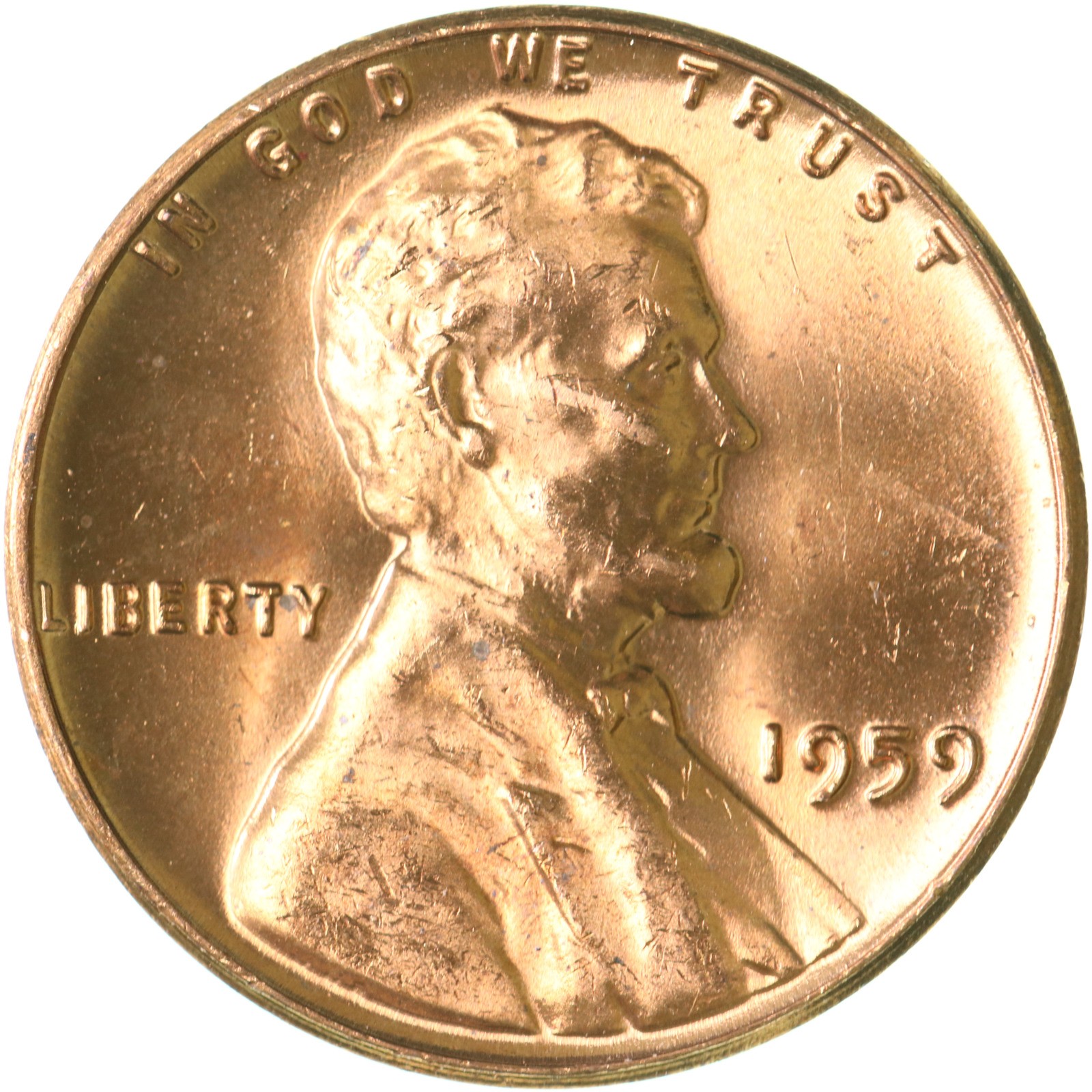 1959 (P) Lincoln Memorial Cent Choice BU Penny US Coin