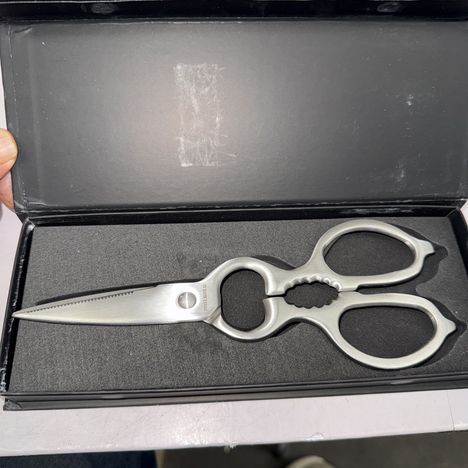 NEW Matsato Kitchen Stainless Steel 8" x 2.9" Scissors Shears By Huusk Japan New