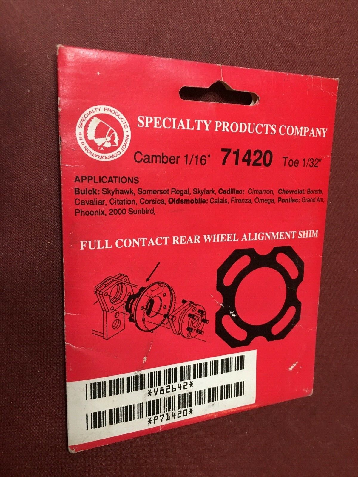 (1) Specialty Products Company Rear Wheel Alignment Shim 71420