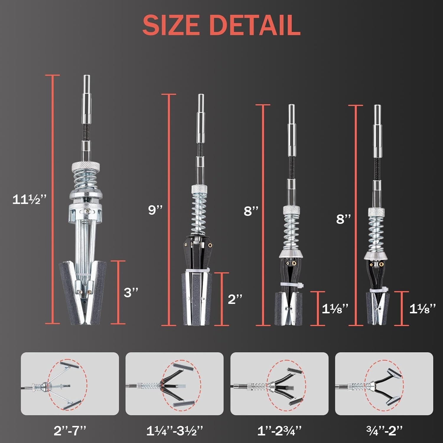 7PCS Cylinder Hone Tool Set with Box, Adjustable Engine Cylinder Honing Tool Kit