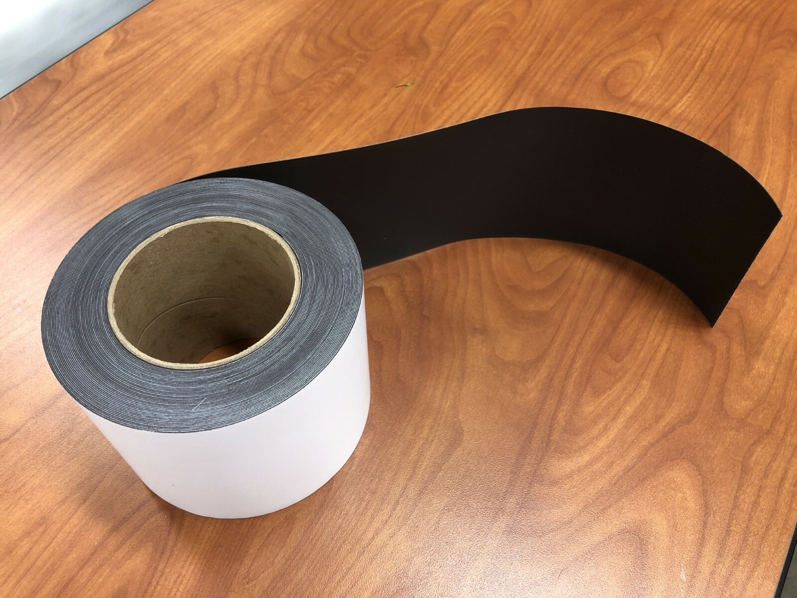 4" X 50' (.020) VINYL LAMINATED MATTE WHITE FLEXIBLE MAGNETIC STRIP
