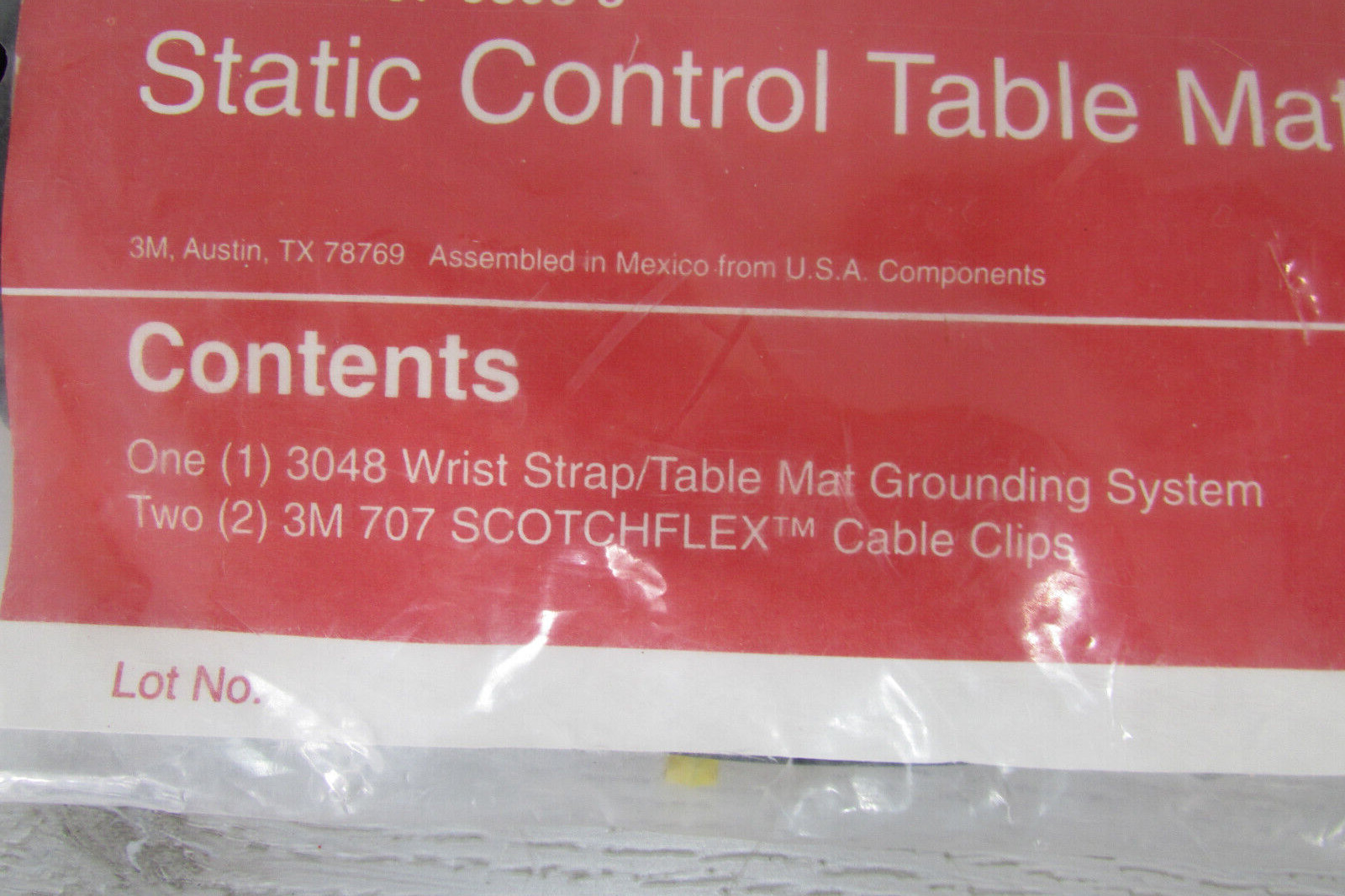 3M 3048 Wrist Strap/Table Mat Static Grounding System -Cord & Clips