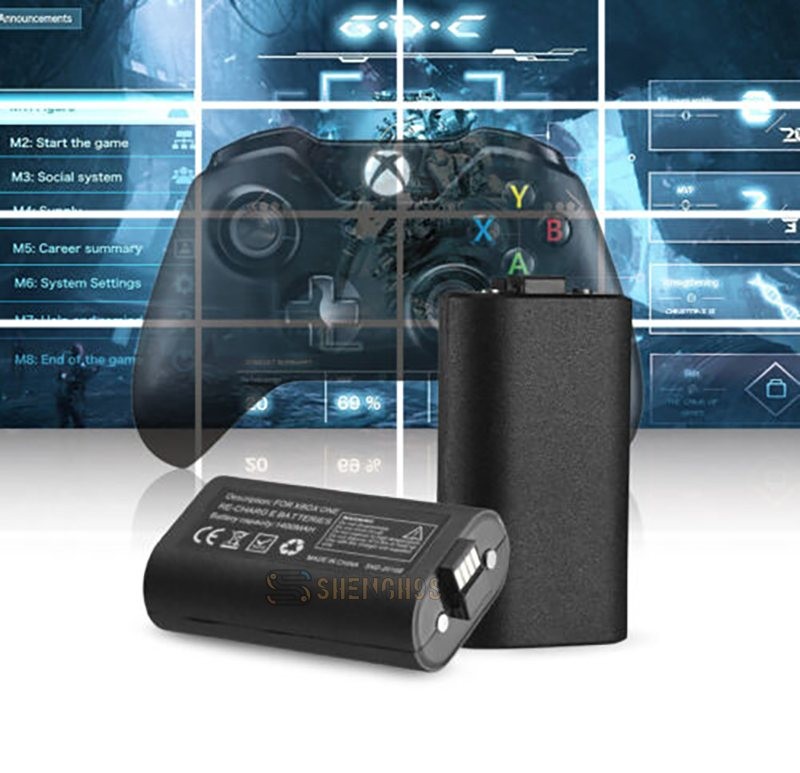 For Xbox One X S Play and Charge Kit Rechargeable Battery Pack & Charging Cable