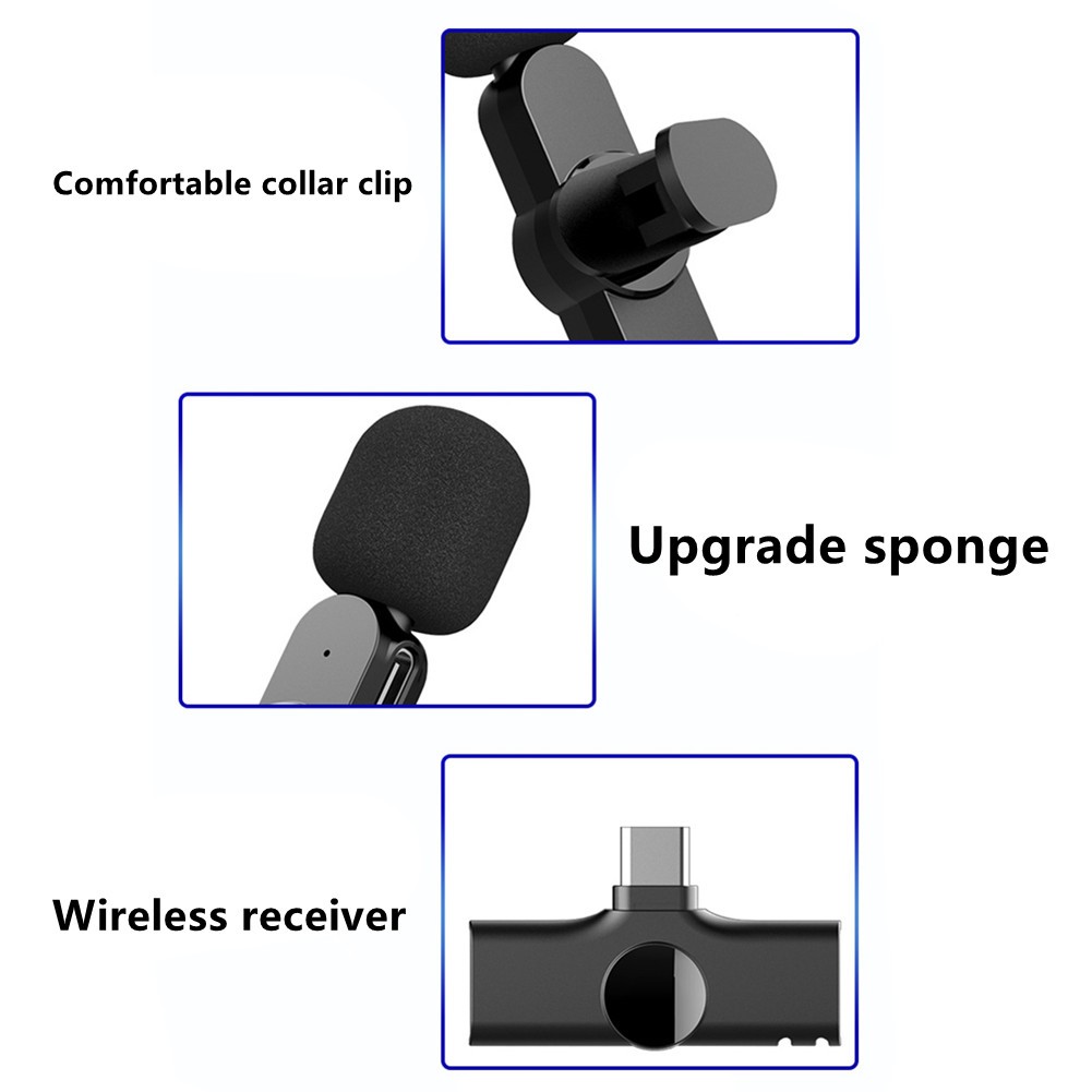 Wireless Microphone Mini Audio With Type-C Receiver For Conference Interview A