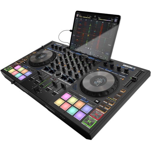 Reloop Mixon 8 Pro 4-Channel Professional Hybrid DJ Controller, Black