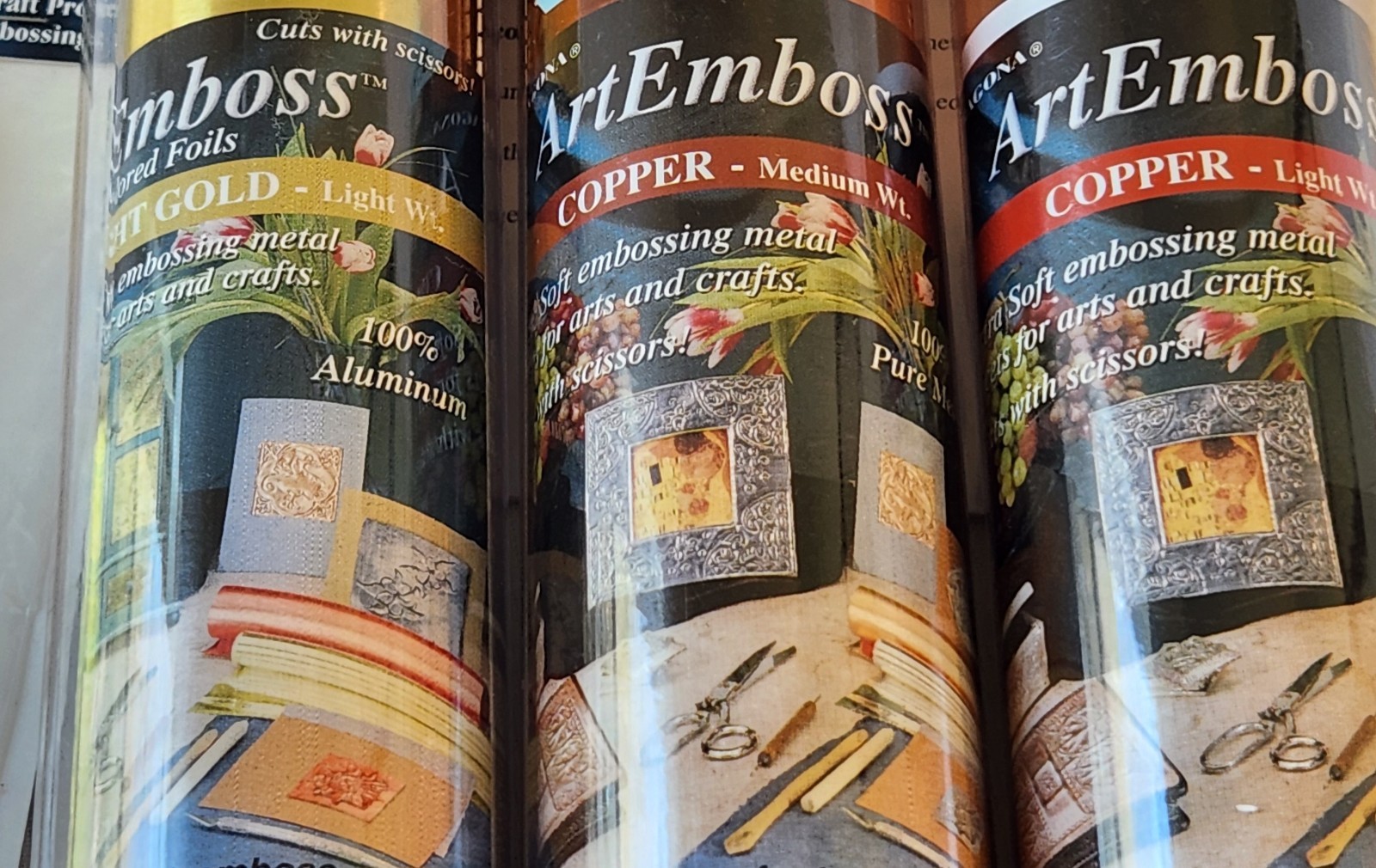 Bundle ArtEmboss Craft Medium Copper Embossin Kit 9.25 x 12 Metal Tool Pattern