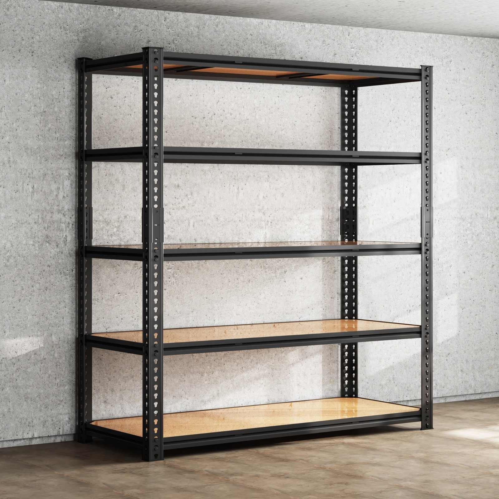 72" Heavy Duty Garage Shelving 3050LBS 5 Tier Steel Shelf 60"/72"/84" Adjustable