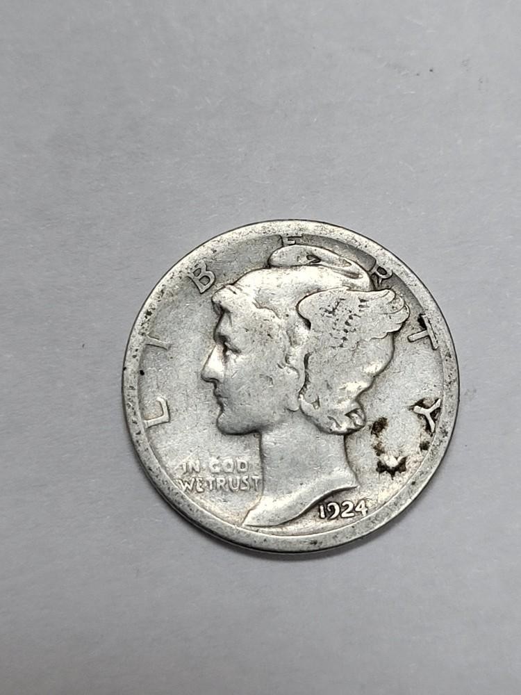 1924 S Mercury Dime