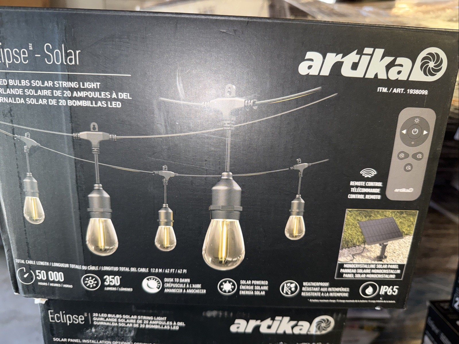 Artika Eclipse- 20 LED Solar String Lights, Remote Control, Dusk to Dawn