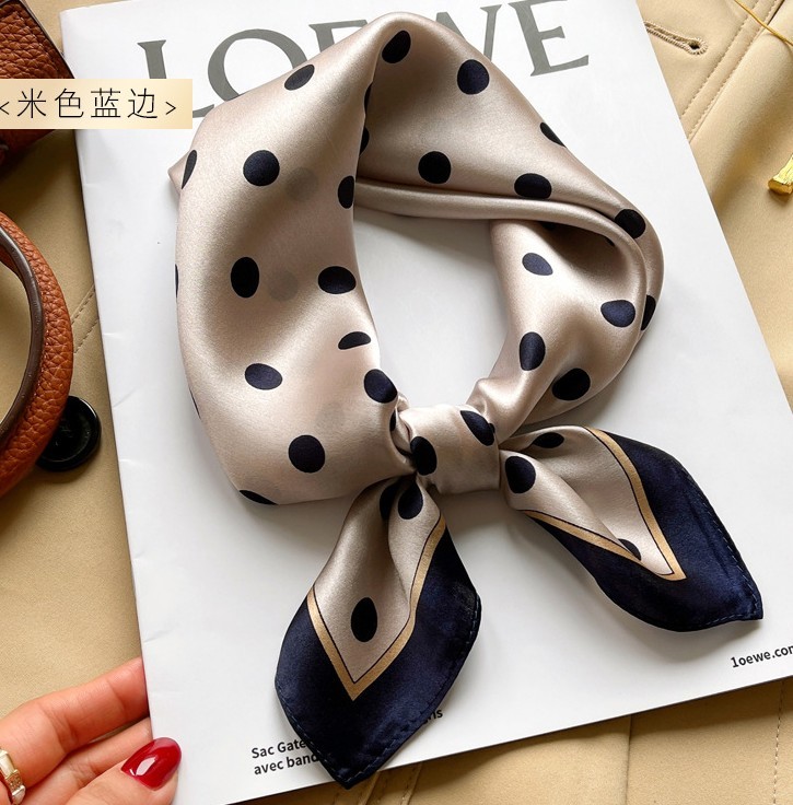 100% Mulberry Silk Scarf Women Neckerchief  20'' Small Square Flower Bandana B19