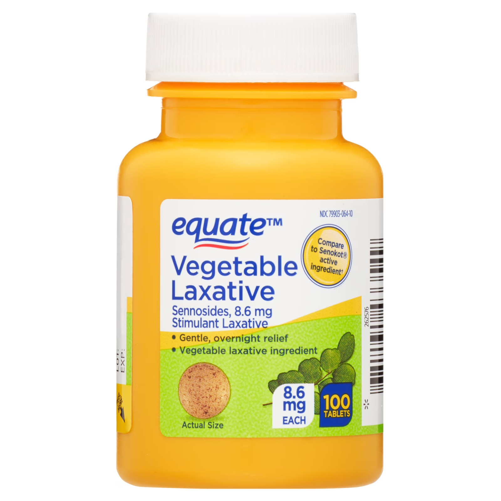 Natural Vegetable Laxative Sennosides 8.6 Mg Tablets, 100 Count