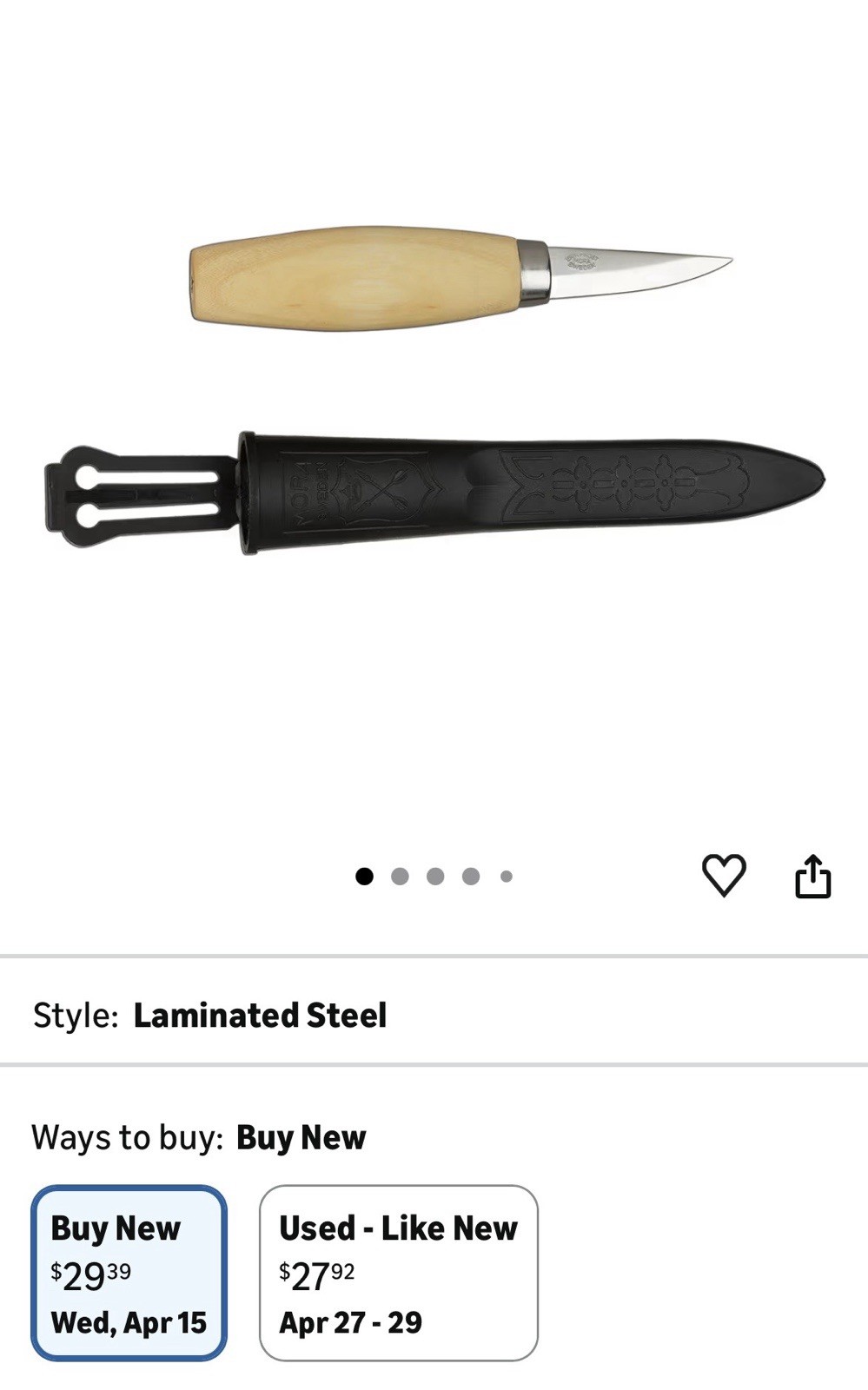 Morakniv Wood Carving Knife 120 Laminated Steel Wood Carving Knife Tool