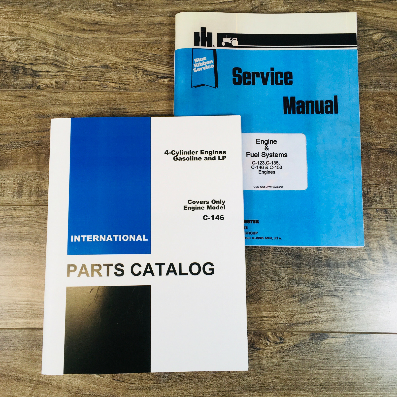 International C-146 Gas Engine Service Parts Manual Set For 424 2424 Tractors
