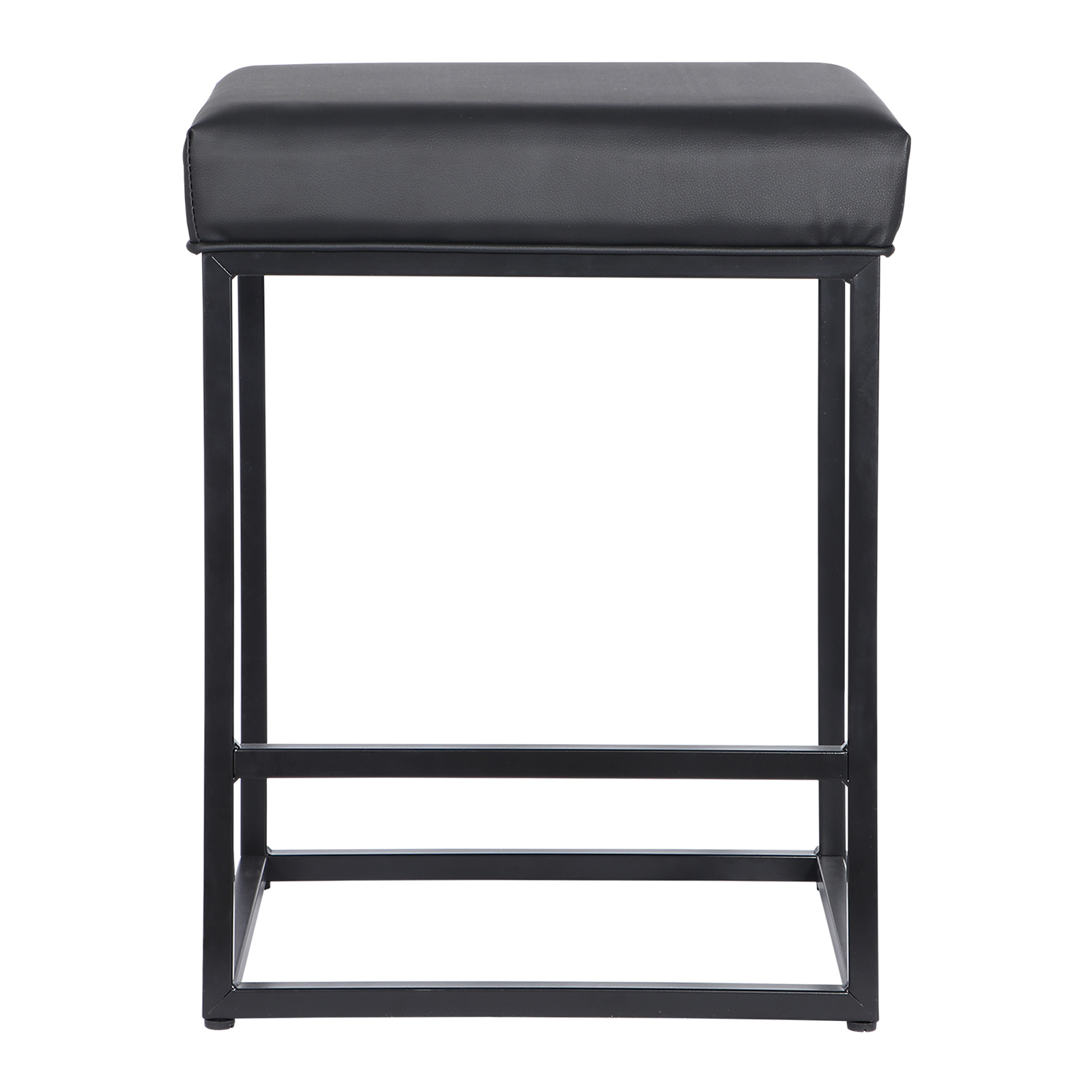 Black Counter Height 24" Bar Stools Set of 4 for Kitchen Counter Backless Modern