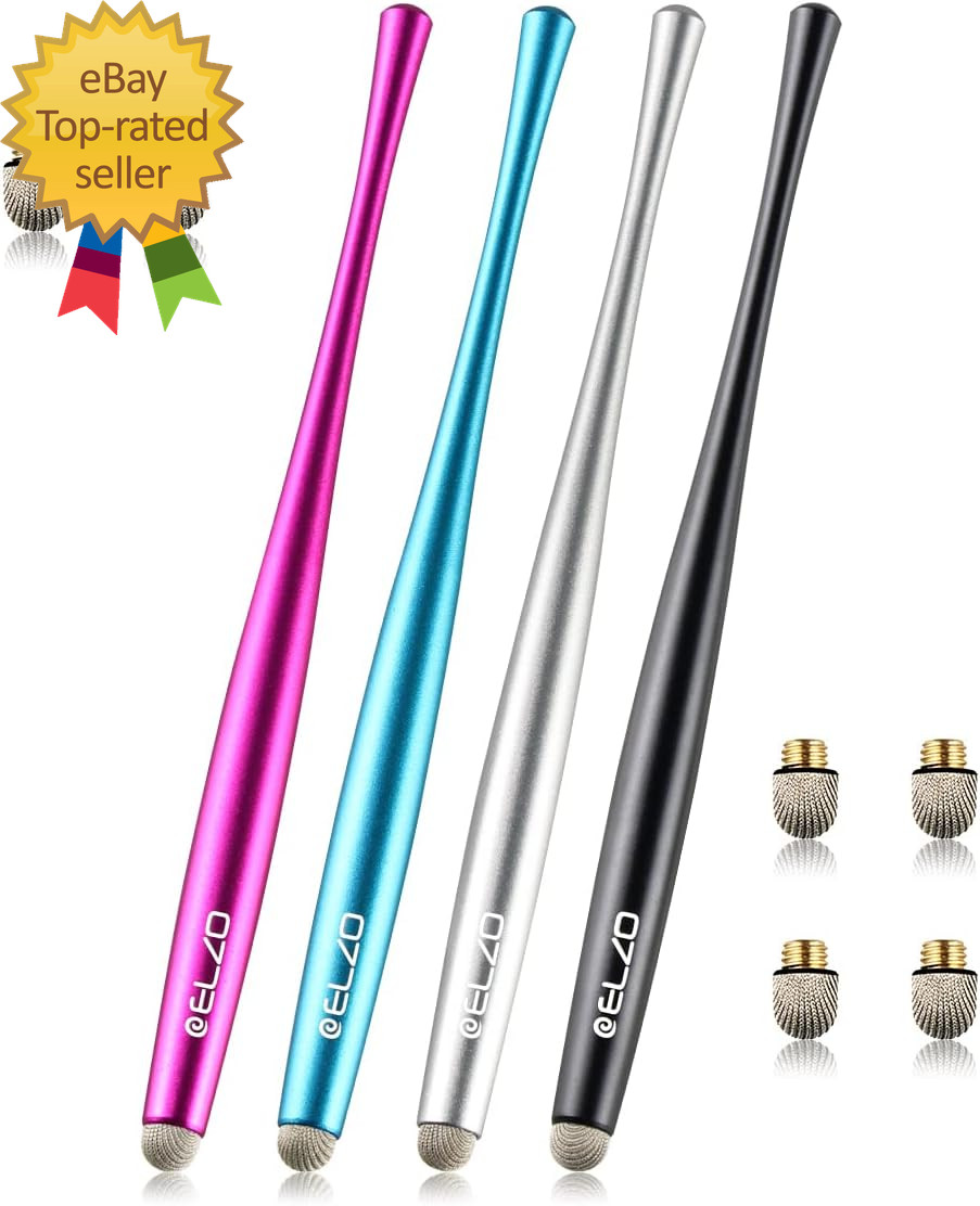 Capacitive Stylus Pens Premium Metal Slim Combo 4 Pcs Tips for All Touch Screens