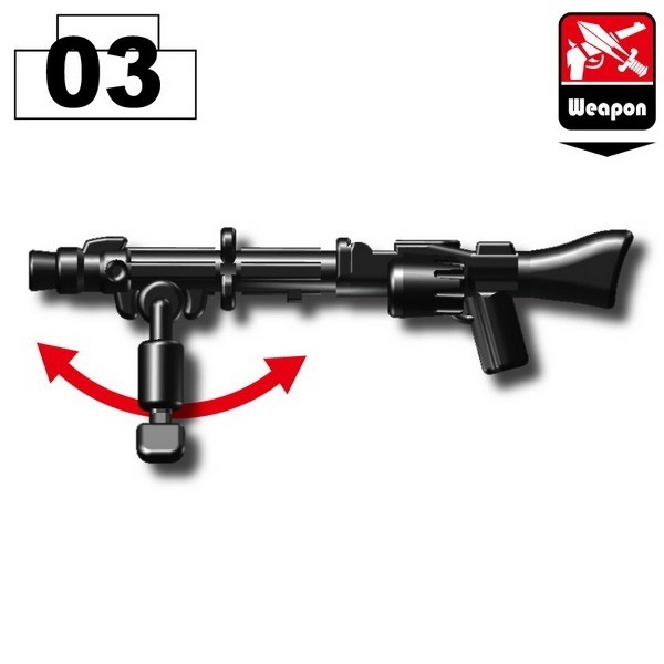 MG34 German Army WW2 Machine Gun compatible with toy brick minifigures