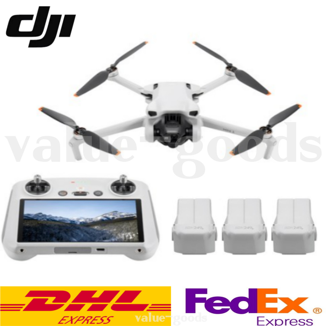 DJI Mini 3 Fly More Combo Camera Drone + RC Remote Controller + 3 Battery