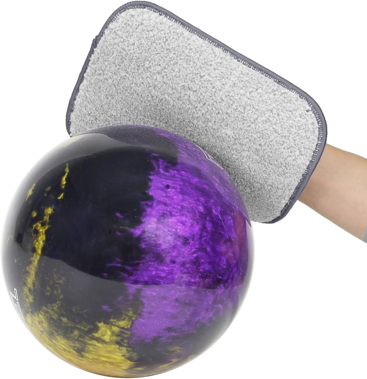 Bowling Towel Shammy Pad, Wearable Bowling Ball Towel Glove, Dual-Sided Microfib