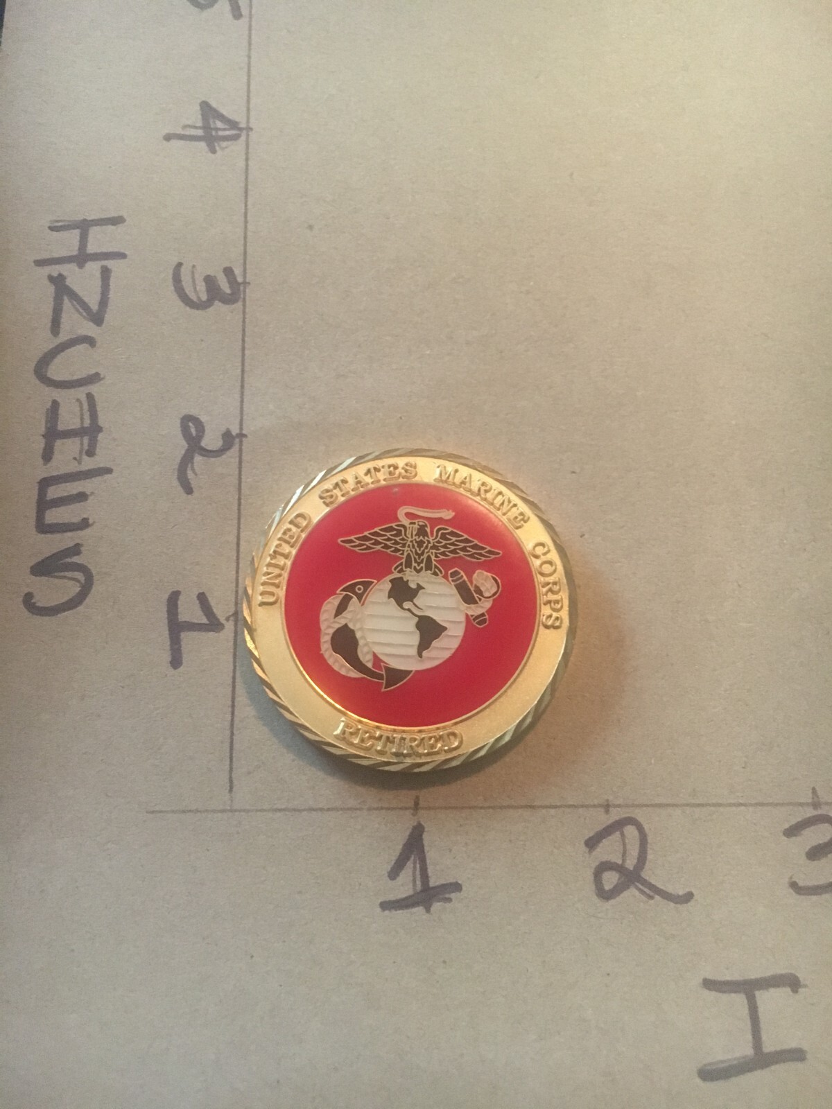 USMC US Marine Corps RETIRED engravable CHALLENGE COIN 5/6/25