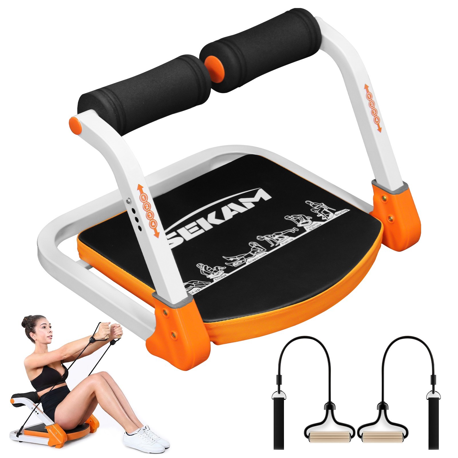 Core Ab Twister Sit Up Machine Foldable Home Gym Workout Fitness Equipment
