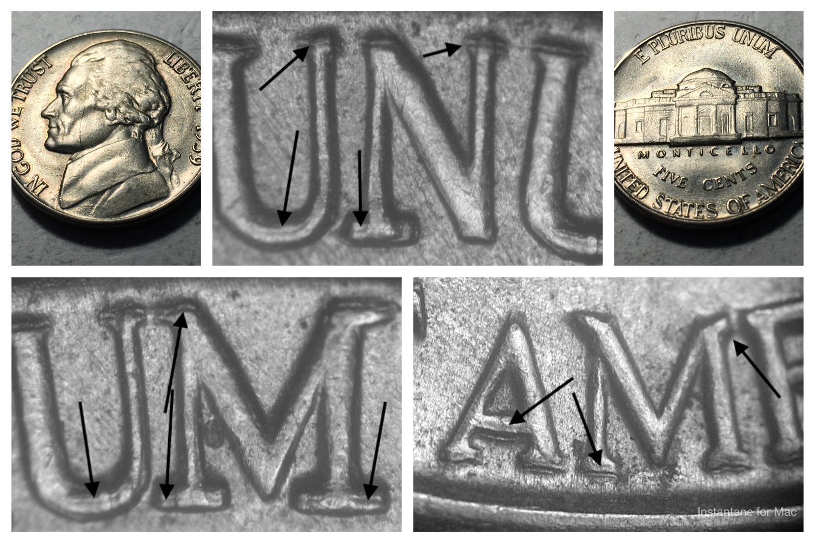 1939 P WDDR-024 Nice Doubled Die Reverse Ch BU/Uncirculated Jefferson Nickel