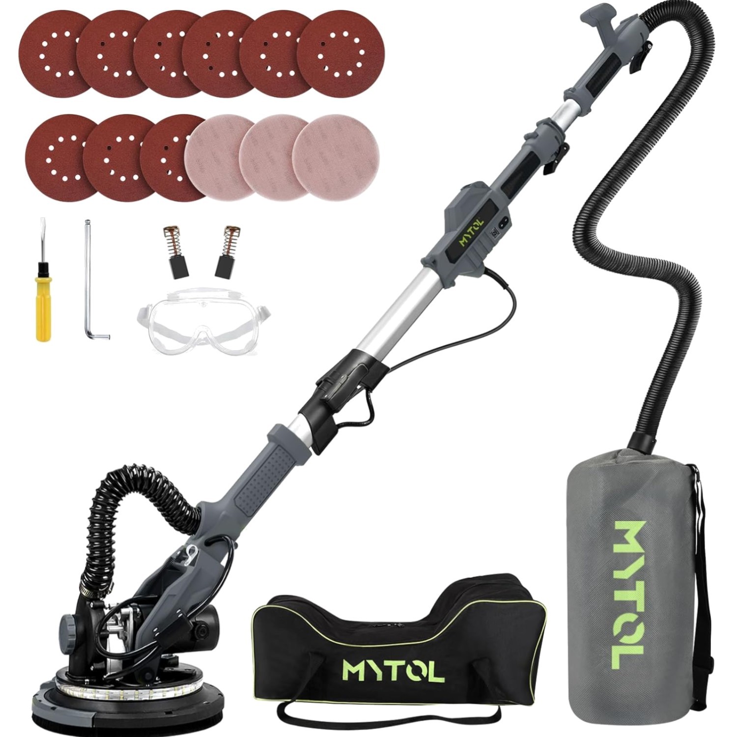 Drywall Sander Electric Vacuum Dust Collector Variable Speed LED Light