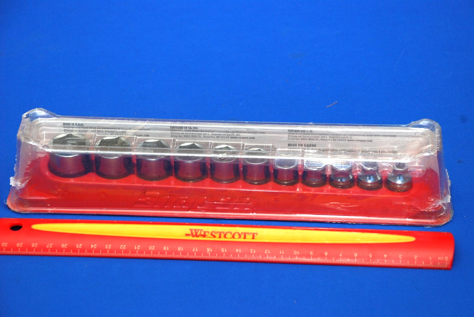 Snap-on NEW Ships FREE 11 Piece 3/8" Drive 6-Point SAE Shallow Socket Set 211FSY