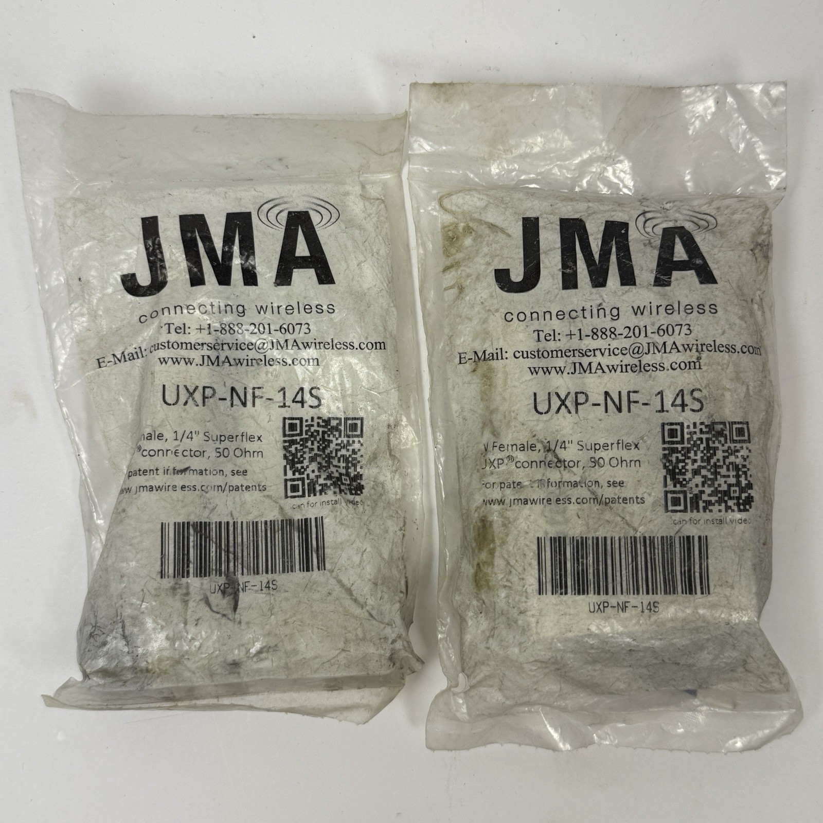 JMA UXP-NF-12 N Female 1/2" Annular UXP Connector, 50 Ohm (Lot of 2)