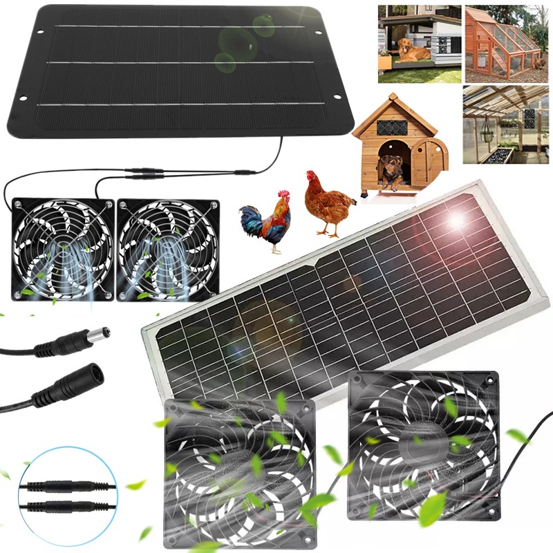 30W Solar Powered Fan for Shed,Chicken Coop,Greenhouse Waterproof Exhaust Fan us
