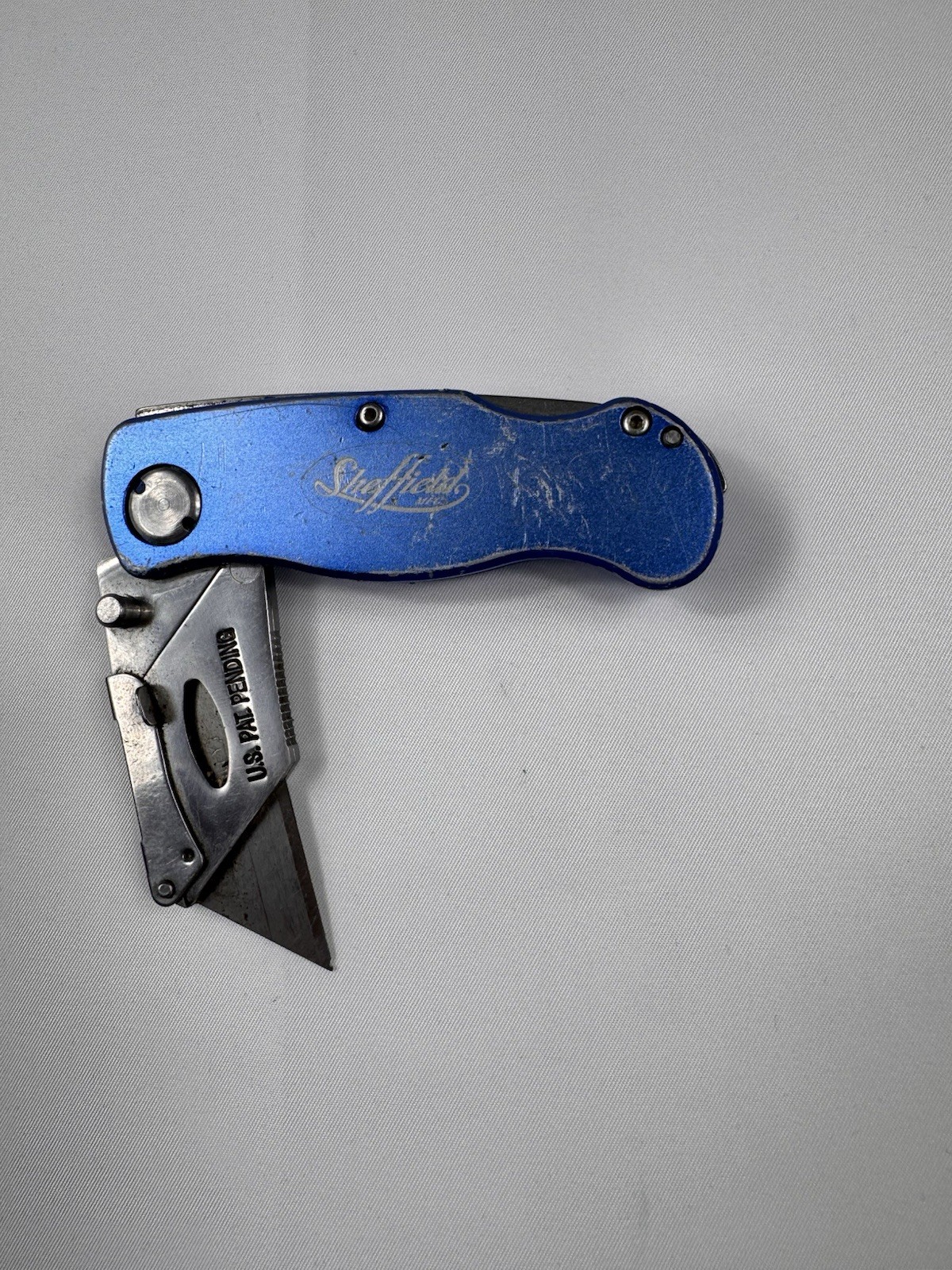 Sheffield Lockback Folding Box Cutter Utility Knife Quick Change w/ Belt Clip