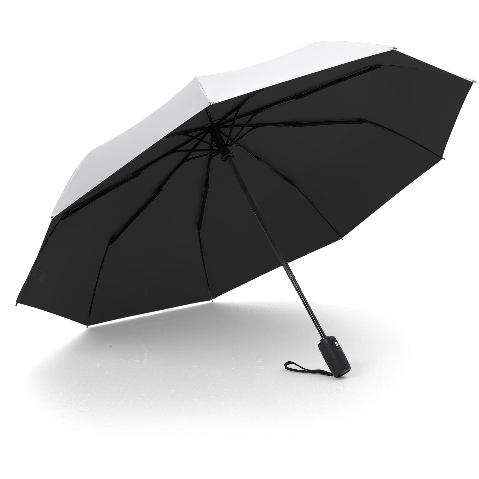 LIDOMPO UPF 50+ 42 inch Sun Umbrella UV Protection Compact 42 inches, Black