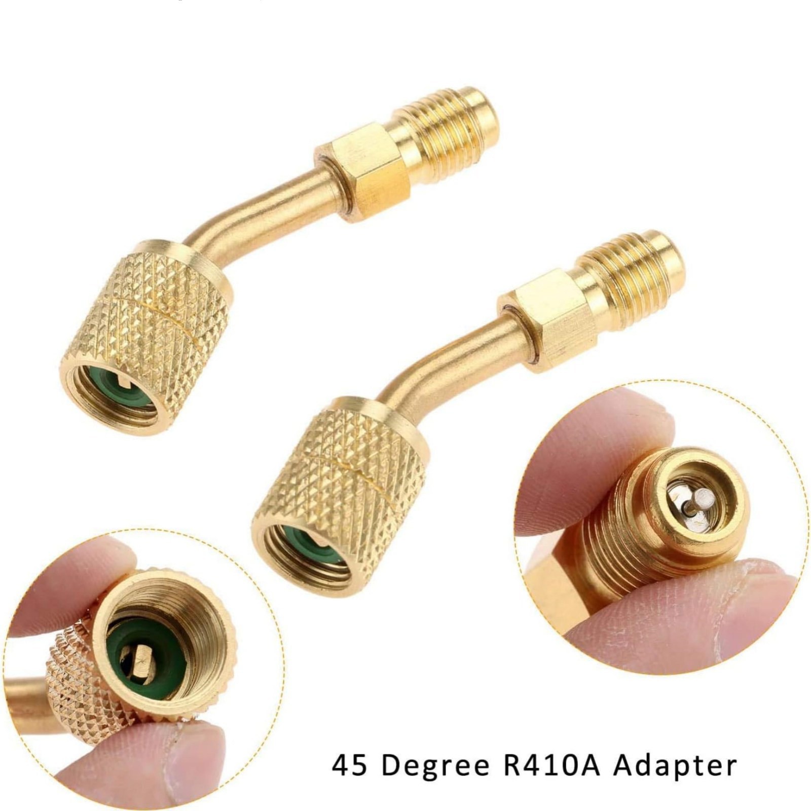 R410A Adapter Kit Mini Split Adapter 5/16 To 1/4 Coupler Premium Brass+Rubber
