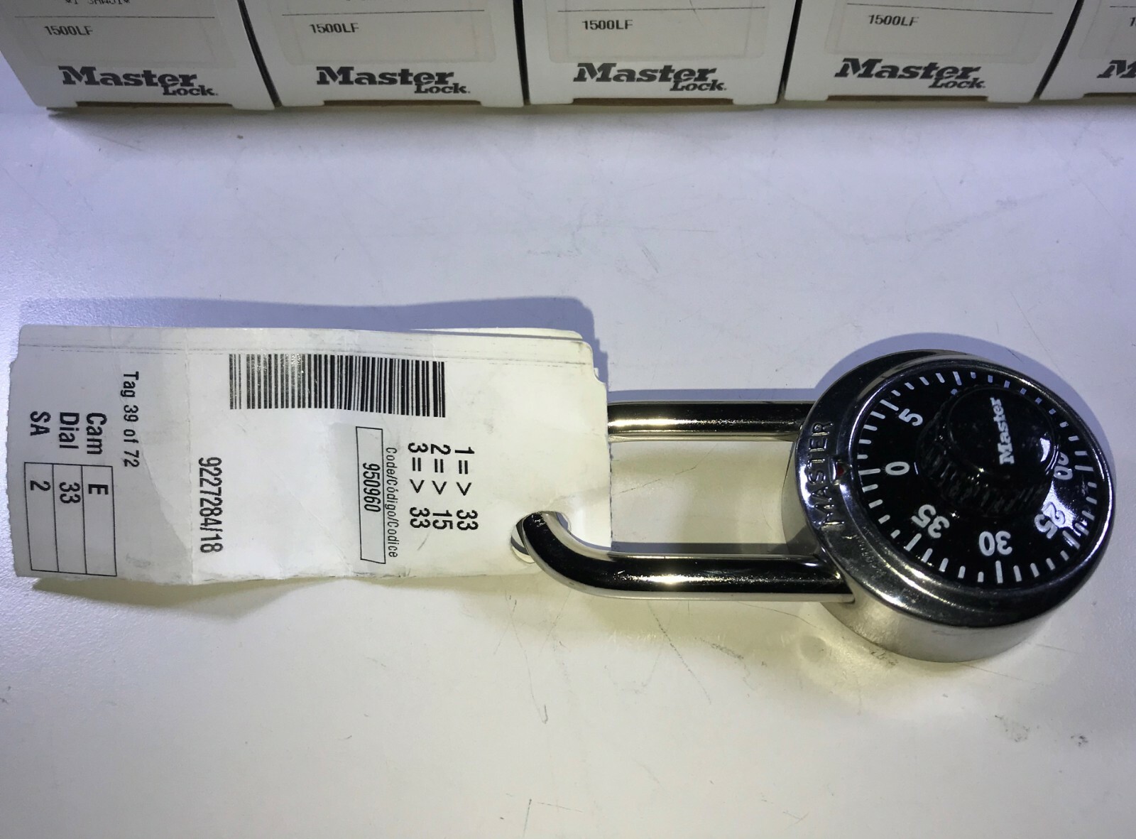 Master Lock 1500LF General Security Combination Padlock, BOX OF SIX 1500LF'S