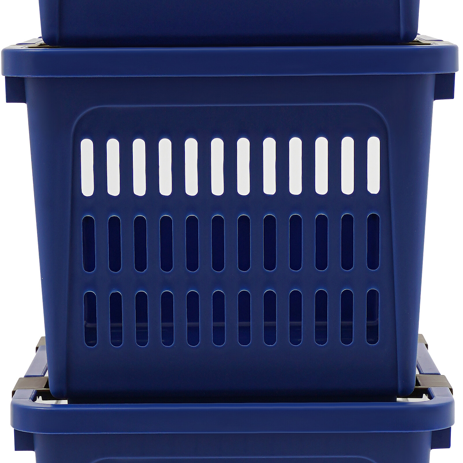 4 PCS Stacking Storage Baskets, PP Plastic Stackable Organizer Bins 76x34x24cm