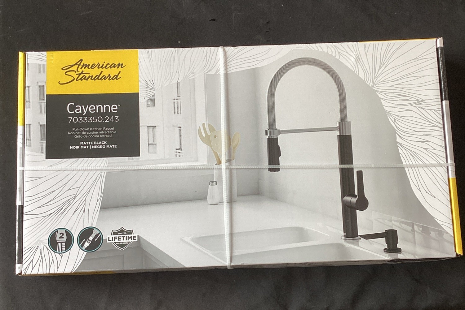 American Standard Cayenne Semi-Professional Matte Black/Stainless 7033350.243 F1