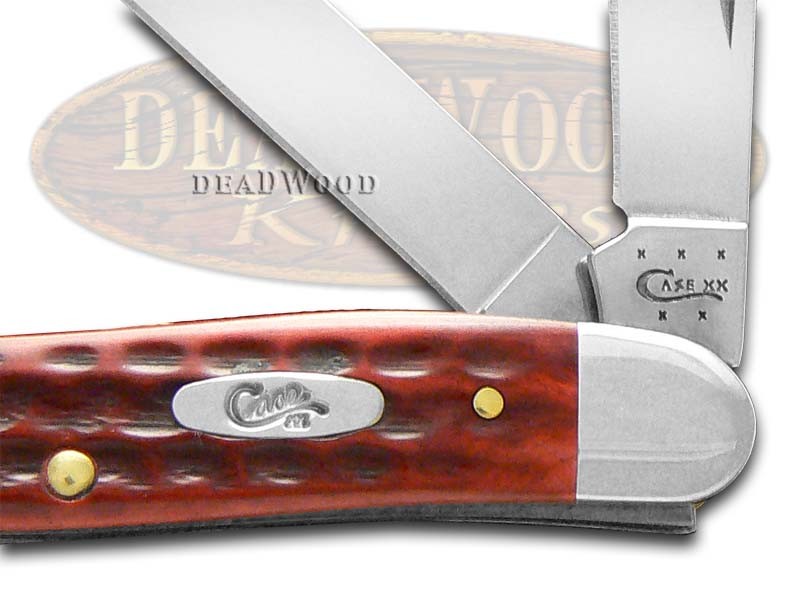 Case xx Stockman Knife Pocket Worn Jigged Old Red Bone Handle Stainless 00786