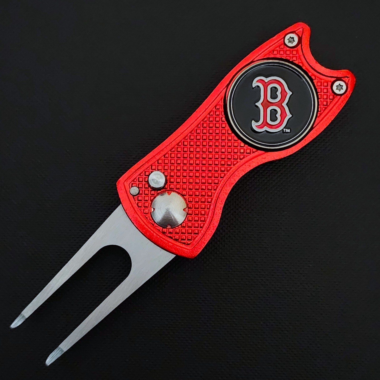 MLB Boston Red Sox Switchblade Divot Repair Tool With 2-Sided Golf Ball Marker