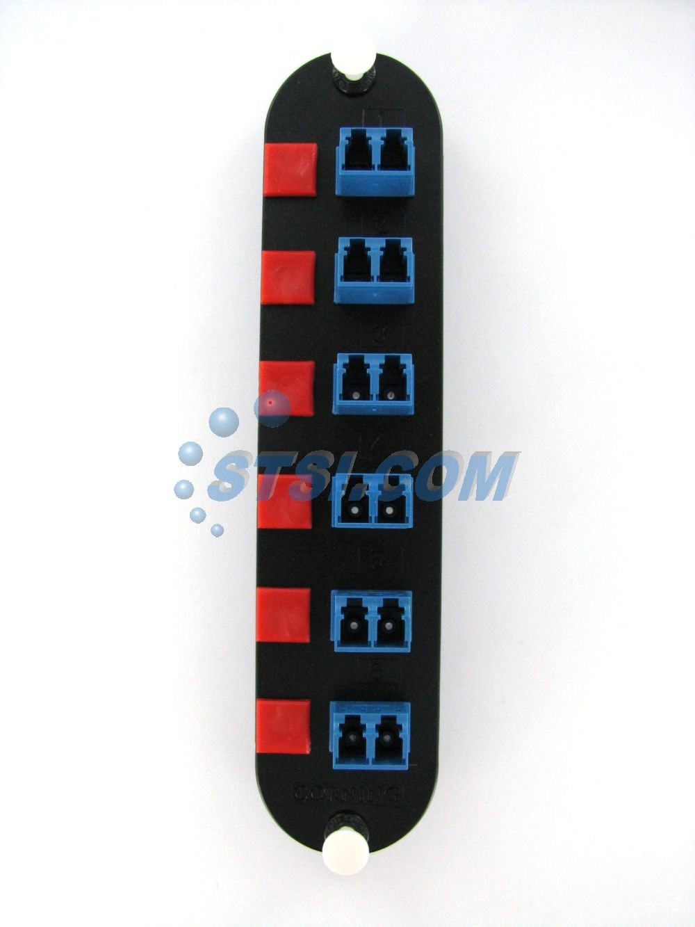 Corning CCH-CP12-A9 Patch Panel, 6 LC Duplex OS2 Singlemode Adapters USED ~STSI